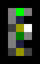 Two bits of ROM, one which stores 1 and one which stores 0. Both units are small; only 3 cells by 3 cells.